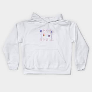 Four types of neurons Kids Hoodie